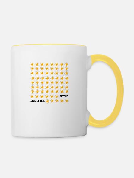 Sunshine - Tasse zweifarbig - Weiß/Gelb