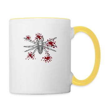 Spider Halloween Blood Costume - Contrasting Mug - white/yellow - Right