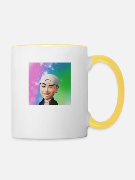 JONNY-CASH-BOY - Tasse zweifarbig - Weiß/Gelb