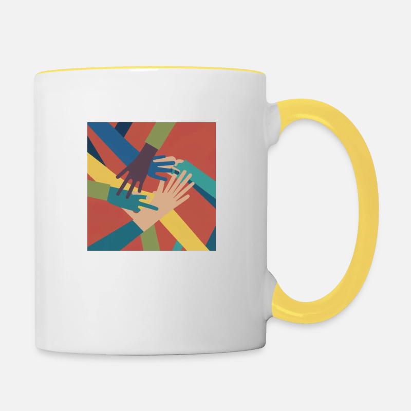 Equality - Tasse zweifarbig - Weiß/Gelb