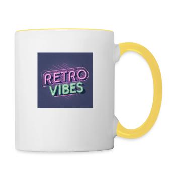 Retro Vibes - Contrasting Mug - white/yellow - Right
