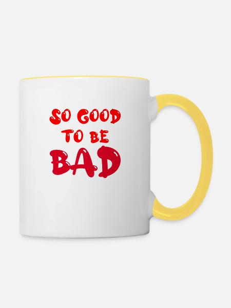 So good to be bad - Tasse zweifarbig - Weiß/Gelb