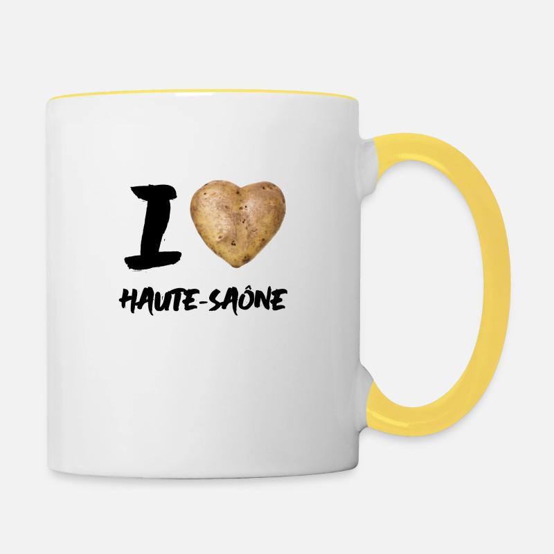 Haute Patate - Mug contrasté - blanc/jaune