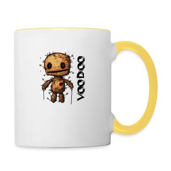 Voodoo Doll - Contrasting Mug - white/yellow - Right