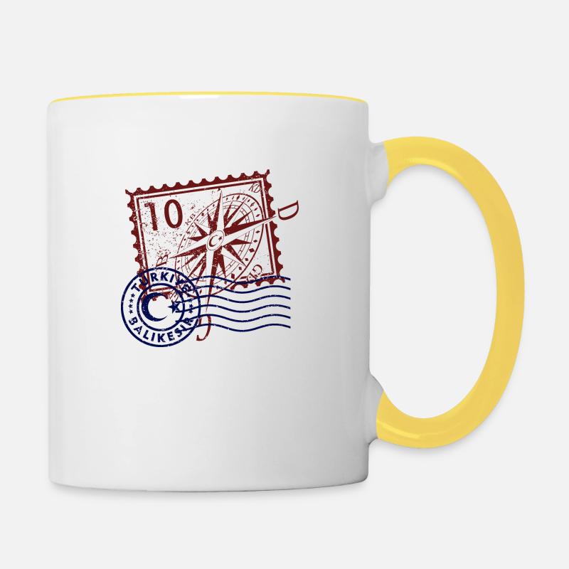 Balıkesir - Mug contrasté - blanc/jaune