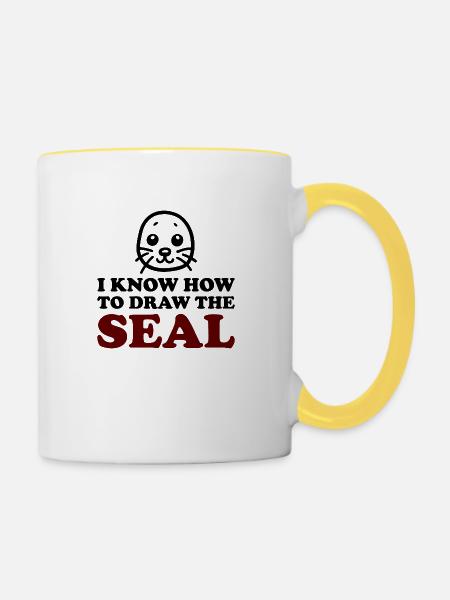 The Seal - Tasse zweifarbig - Weiß/Gelb