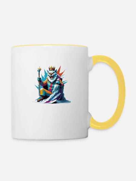 Snow King - Tasse zweifarbig - Weiß/Gelb