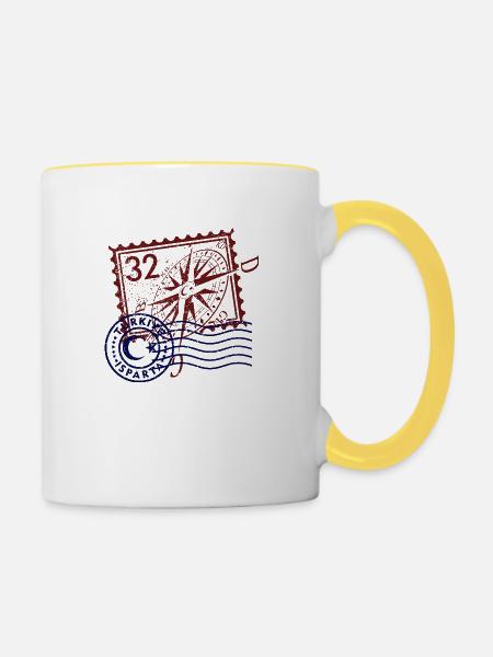 Isparta - Tasse zweifarbig - Weiß/Gelb