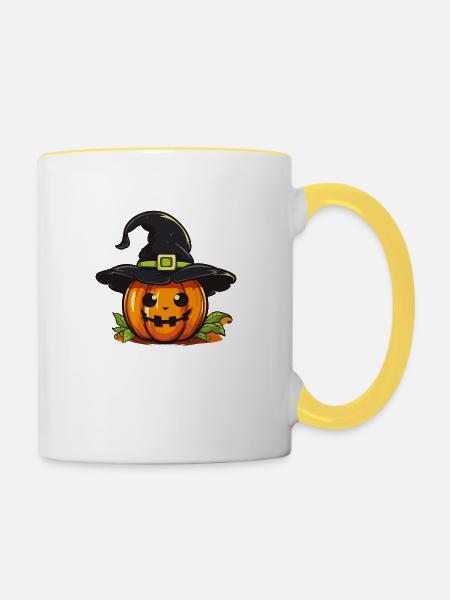 pumpkin - Tasse zweifarbig - Weiß/Gelb
