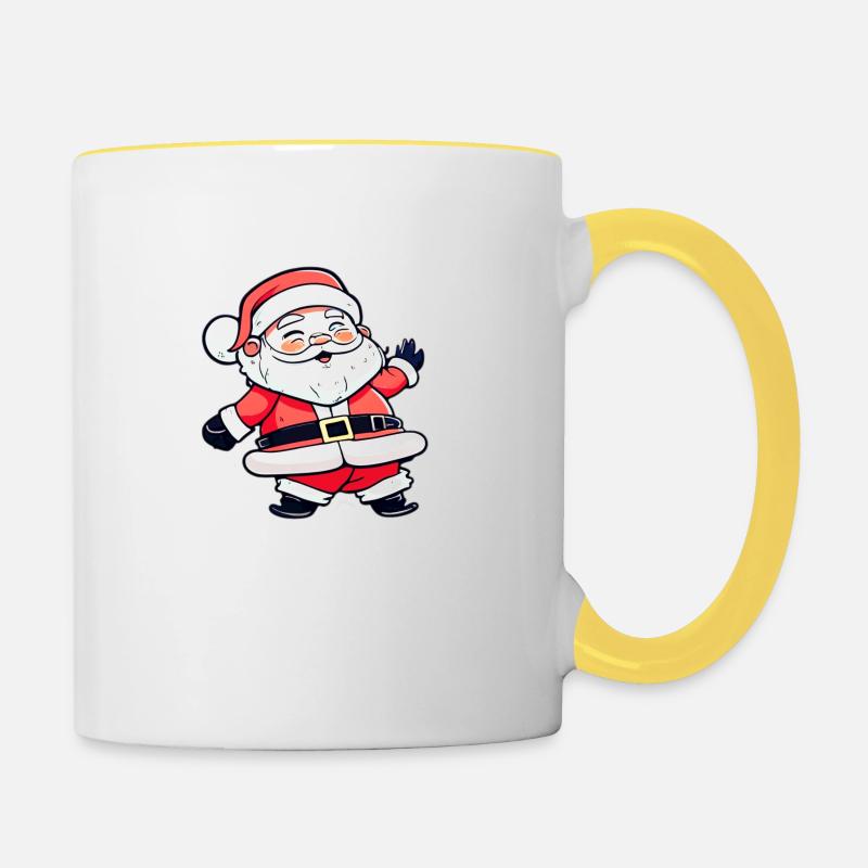 Santa Claus - Contrasting Mug - white/yellow
