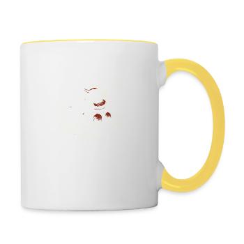 Tennis Christmas, Smashing Through The Snow, - Tasse zweifarbig - Weiß/Gelb - Rechts