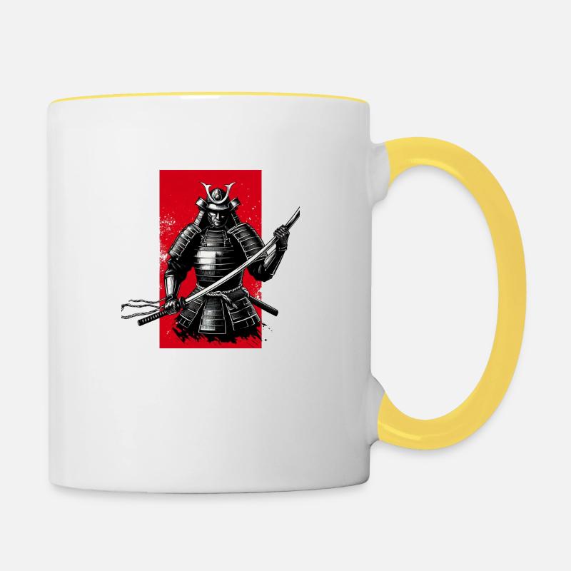 Samurai - Contrasting Mug - white/yellow