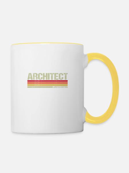 Architect Limited Edition - Tasse zweifarbig - Weiß/Gelb