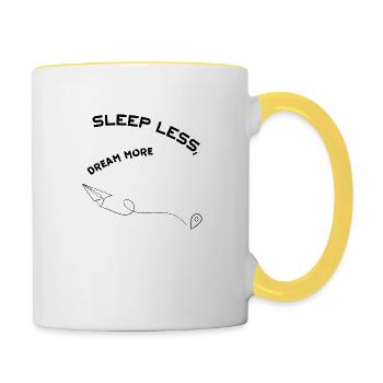 Dream - Tasse zweifarbig - Weiß/Gelb - Rechts
