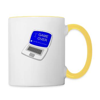Computer game over - Contrasting Mug - white/yellow - Right