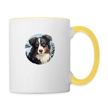 Appenzeller Mountain Dog Mix - Contrasting Mug - white/yellow - Right