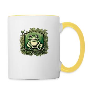 PETITE GRENOUILLE VERTE - Mug contrasté - blanc/jaune - Droite