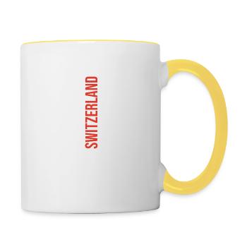 Zurich Switzerland Zürich Schweiz - Tasse zweifarbig - Weiß/Gelb - Rechts