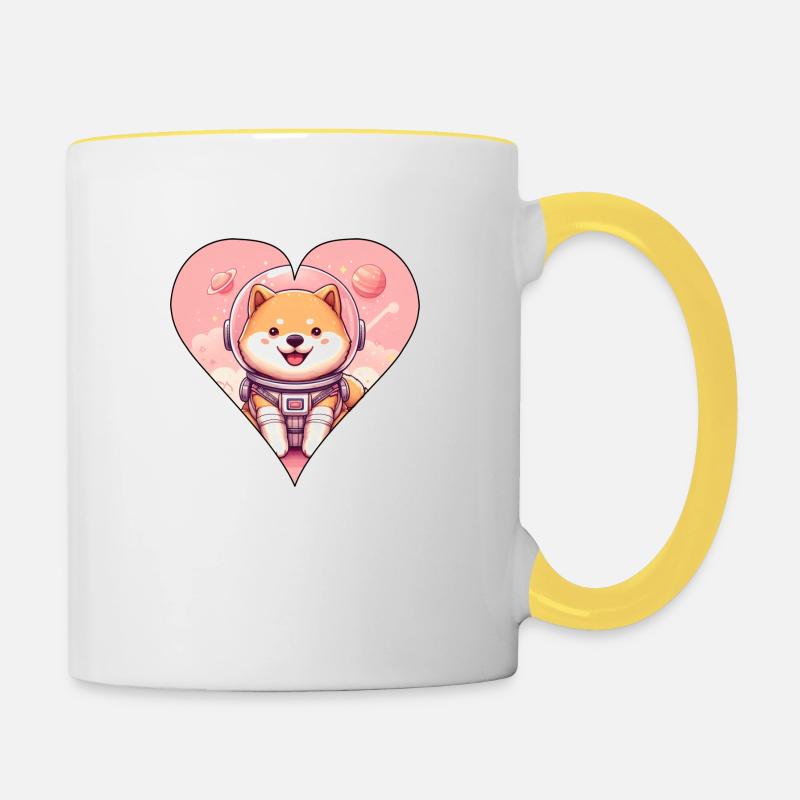Noel 2023 2 - Mug contrasté - blanc/jaune