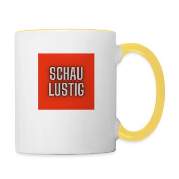 Schaulustig - Mug contrasté - blanc/jaune - Droite