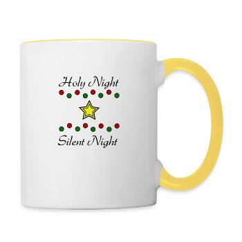Holy night - Contrasting Mug - white/yellow - Right