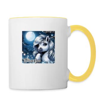Silberfee fantastisch - Tasse zweifarbig - Weiß/Gelb - Rechts