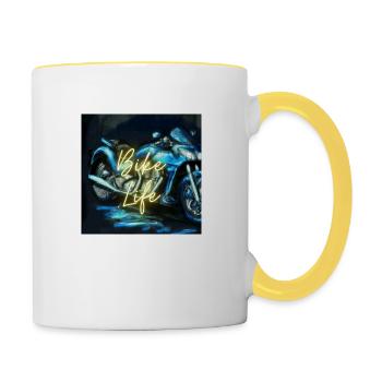 Bike 1 - Tasse zweifarbig - Weiß/Gelb - Rechts