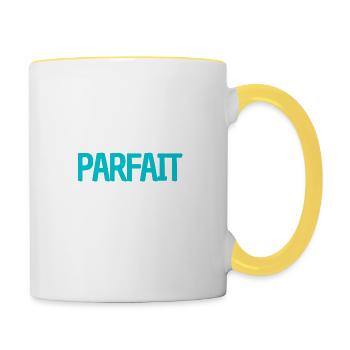 Papa parfait - Mug contrasté - blanc/jaune - Droite