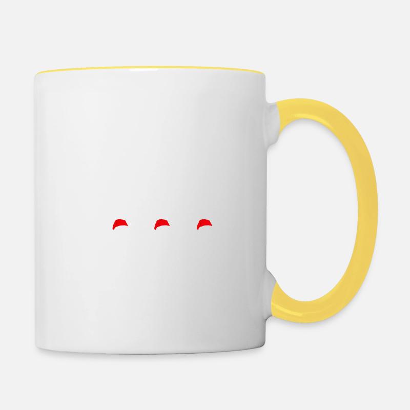 ho ho ho sapin de Noël - Mug contrasté - blanc/jaune