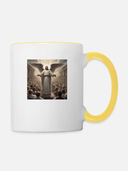 Spiritualität Astrologie - Tasse zweifarbig - Weiß/Gelb