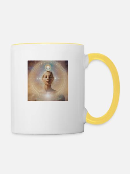Astrologie - Tasse zweifarbig - Weiß/Gelb