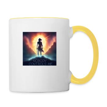 Survivor (No One Controls Me) - Contrasting Mug - white/yellow - Right