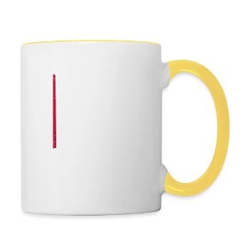 Je suis le plus jeune Les règles ne s’appliquent pas à moi Blague - Mug contrasté - blanc/jaune - Droite