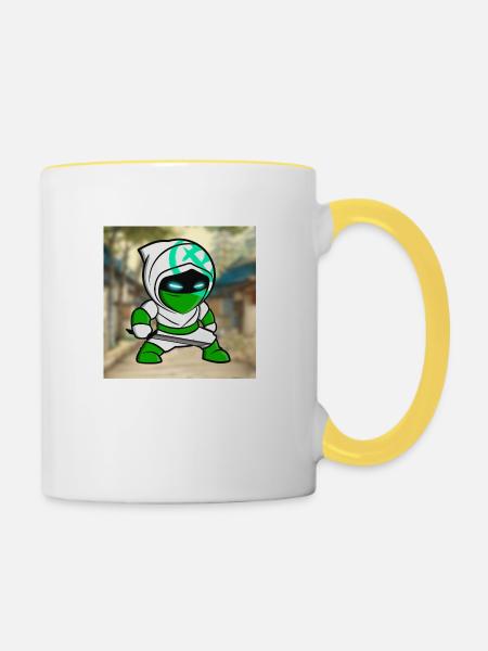 ninjas cash - Tasse zweifarbig - Weiß/Gelb