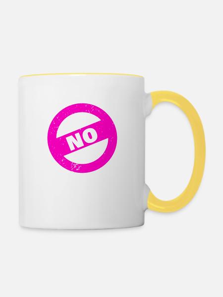 NO - Tasse zweifarbig - Weiß/Gelb