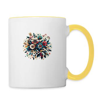 Flower Boquet - Contrasting Mug - white/yellow - Right