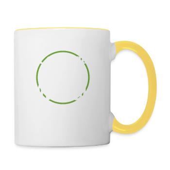 dauntless firefighting fearless heart statement - Tasse zweifarbig - Weiß/Gelb - Rechts