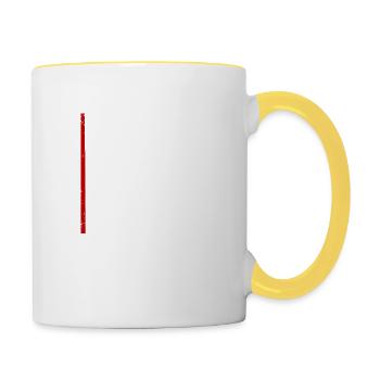 Si vous pouvez lire ceci forcé de poser le contrôleur - Mug contrasté - blanc/jaune - Droite