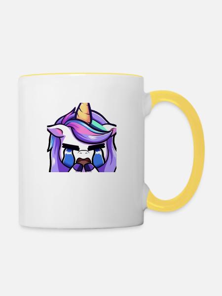 lya cry - Tasse zweifarbig - Weiß/Gelb