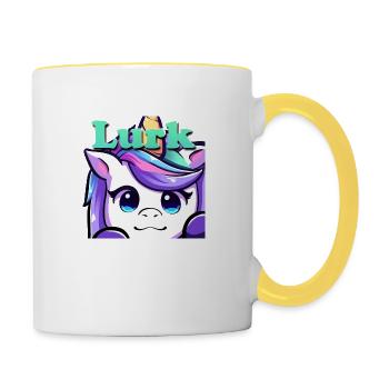 lya lurk - Tasse zweifarbig - Weiß/Gelb - Rechts