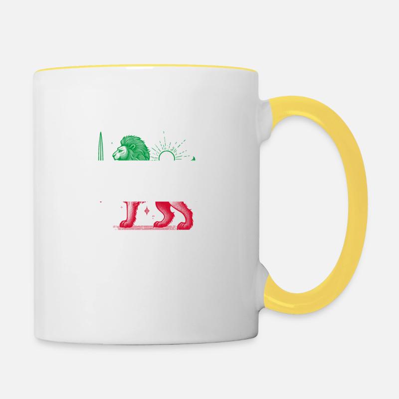 Shir o Khorshid - Persian Design (Iran) - Contrasting Mug - white/yellow