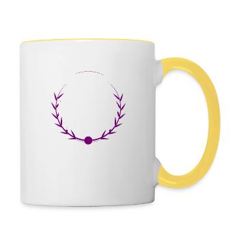 fortitude sayings gift idea geek present idea wod - Contrasting Mug - white/yellow - Right
