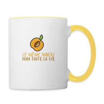 Enterrement de Vie Team Marié - Mug contrasté - blanc/jaune - Droite