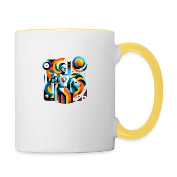 Gareth - Tasse zweifarbig - Weiß/Gelb - Rechts