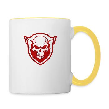 Army War Military Uniform Force Soldier Camouflage - Contrasting Mug - white/yellow - Right