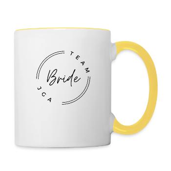 Mariée - Team JGA - Mug contrasté - blanc/jaune - Droite