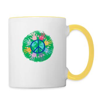 Soyons forts ensemble - Mug contrasté - blanc/jaune - Droite