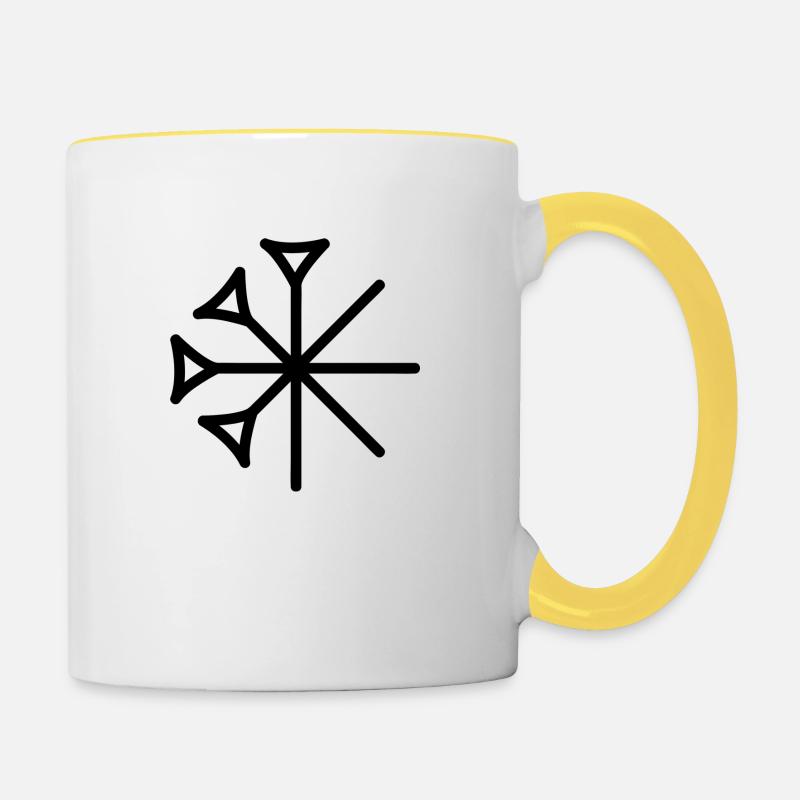 Ezidi - Tasse zweifarbig - Weiß/Gelb