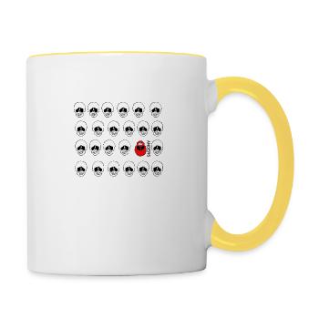 Unbenannt 1 psd totenkopf 1 psd serie anders - Tasse zweifarbig - Weiß/Gelb - Rechts