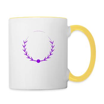 Freedom Quotes Living Freely Funny Quote - Contrasting Mug - white/yellow - Right
